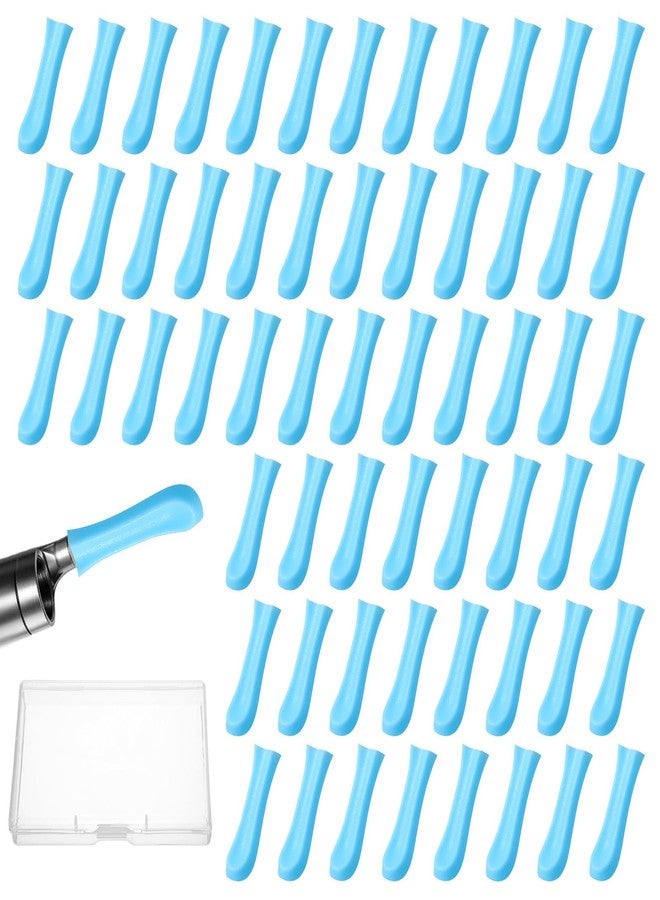 Classicseali 60PCS Suear Replacement Tips,Silicone Ear Camera Replacement Tips for Wet/Dry Ear Cleaning, Ears Cleaner Tip, for Teens and Adults Ears Removal Endoscope, Blue - Image 1
